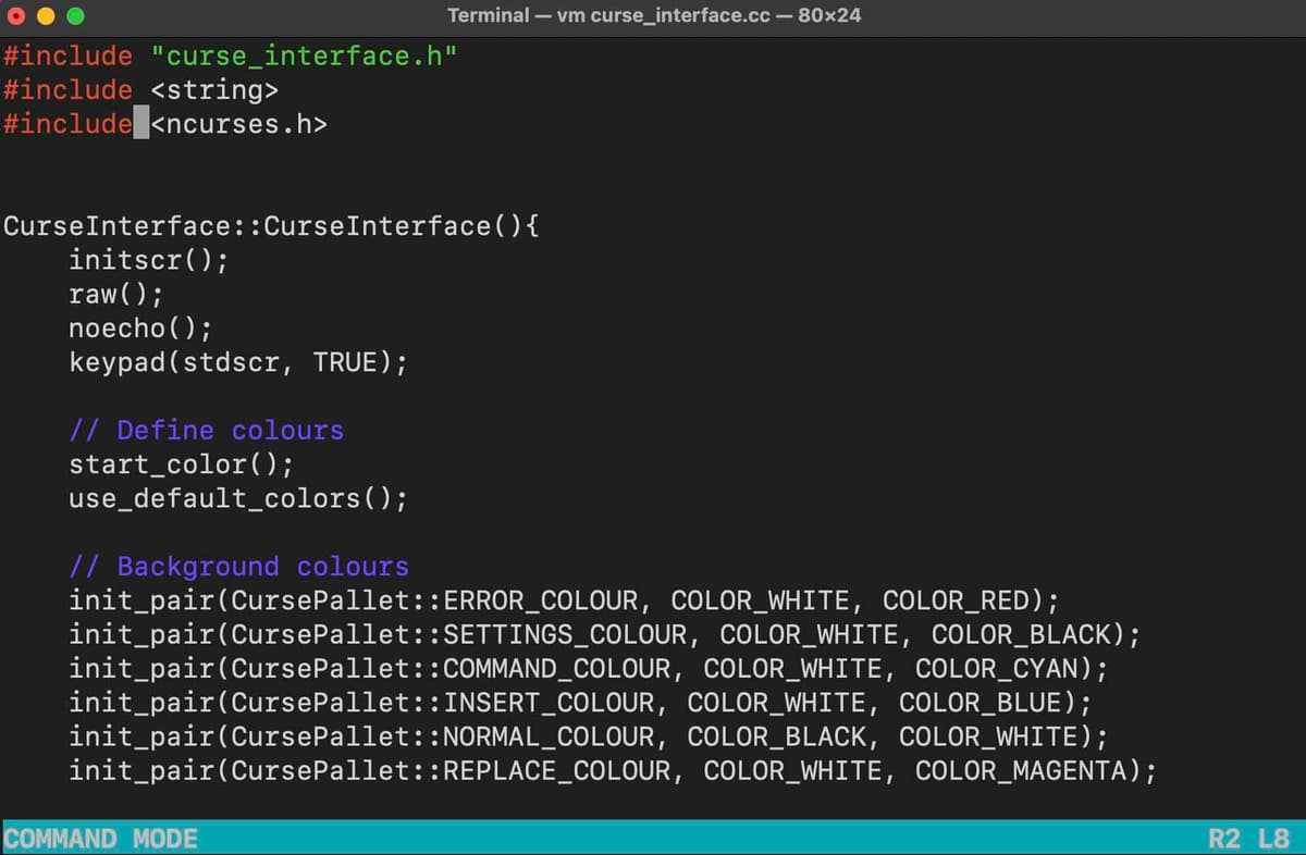 Vim-like Text Editor